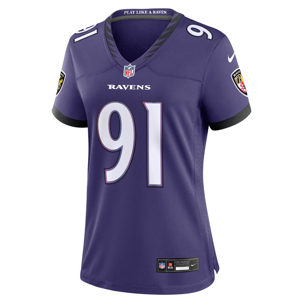 Women's Baltimore Ravens Trey Hendrickson Purple Team Game Jersey