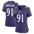 Women's Baltimore Ravens Trey Hendrickson Purple Team Game Jersey
