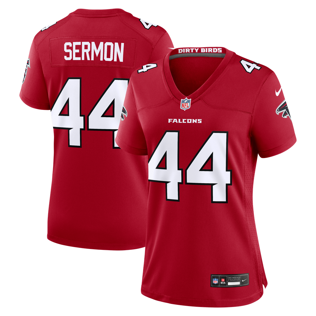 Women's Atlanta Falcons Trey Sermon Red Team Game Jersey
