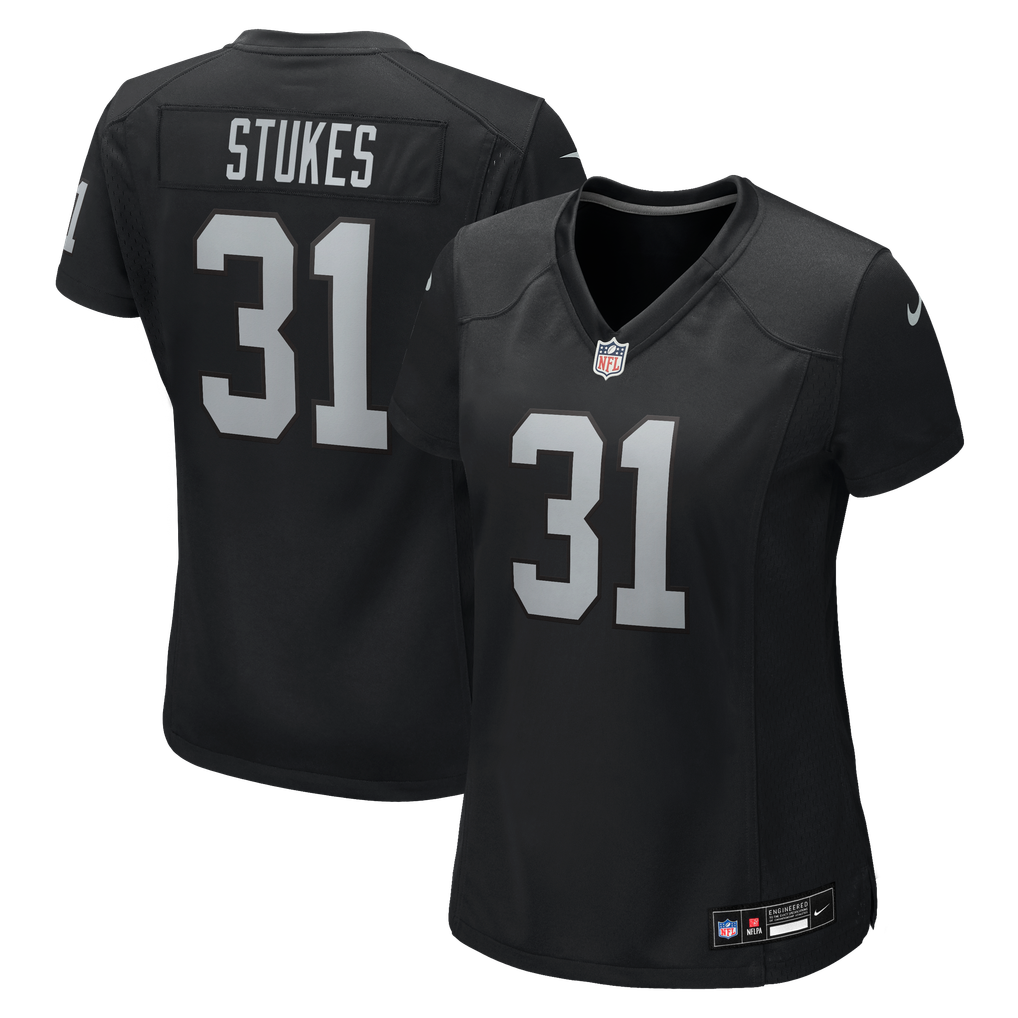 Women's Las Vegas Raiders Treydan Stukes Black Team Game Jersey