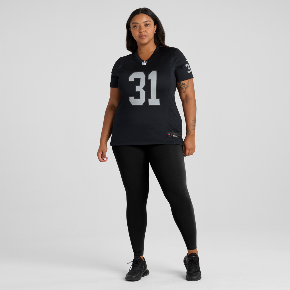 Women's Las Vegas Raiders Treydan Stukes Black Team Game Jersey