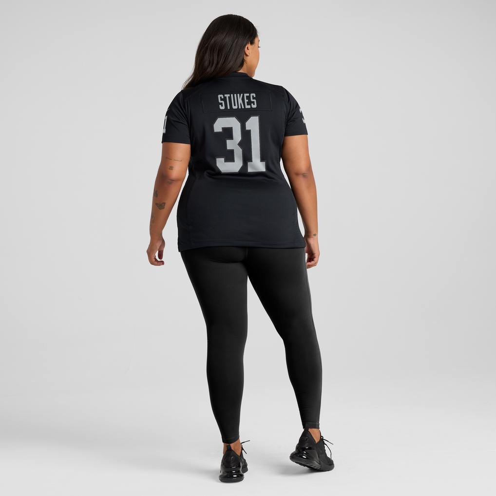 Women's Las Vegas Raiders Treydan Stukes Black Team Game Jersey