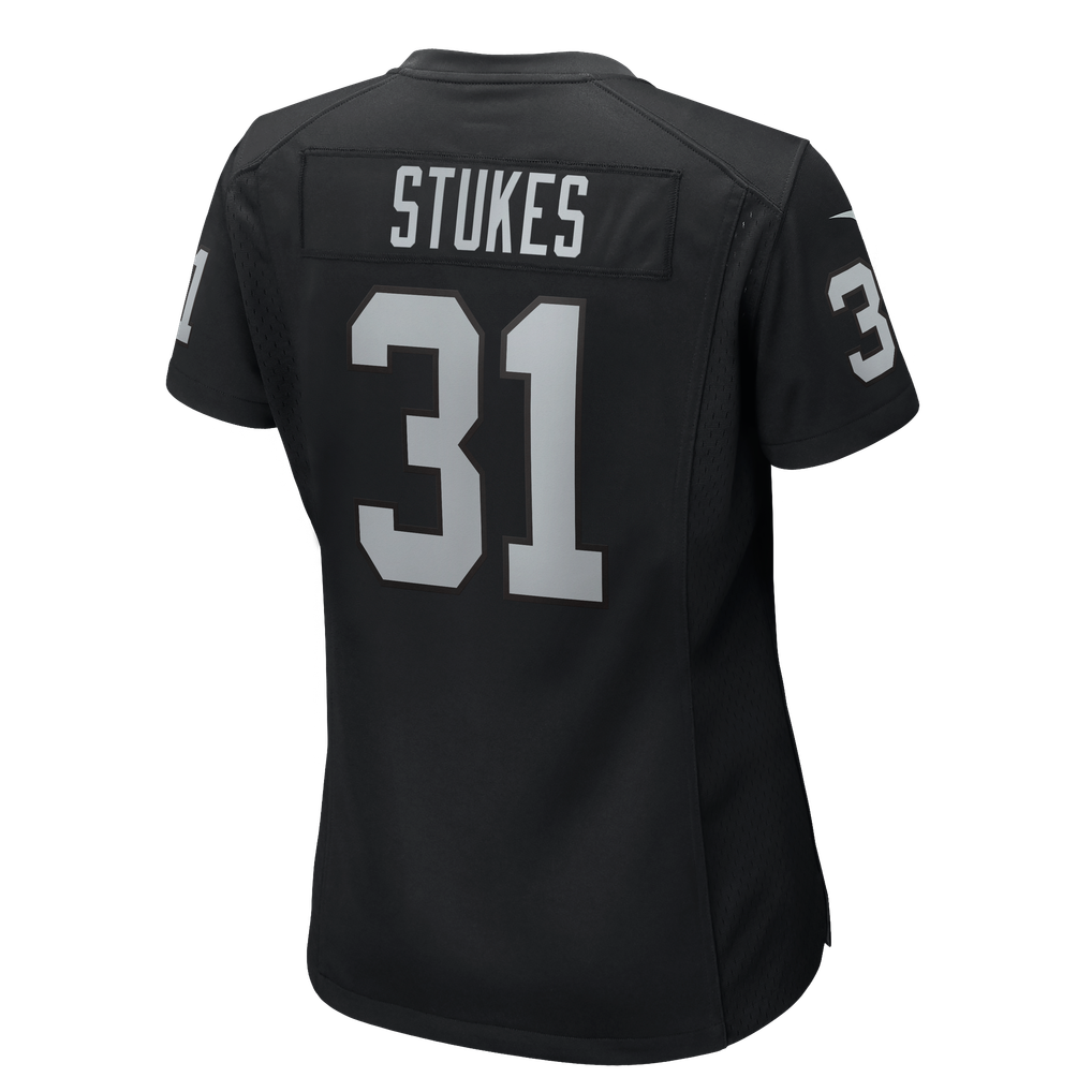 Women's Las Vegas Raiders Treydan Stukes Black Team Game Jersey