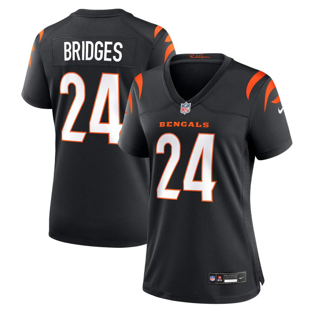 Women's Cincinnati Bengals Trikweze Bridges Black Team Game Jersey