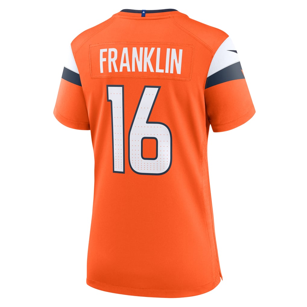 Women's Denver Broncos Troy Franklin Orange Team Game Jersey