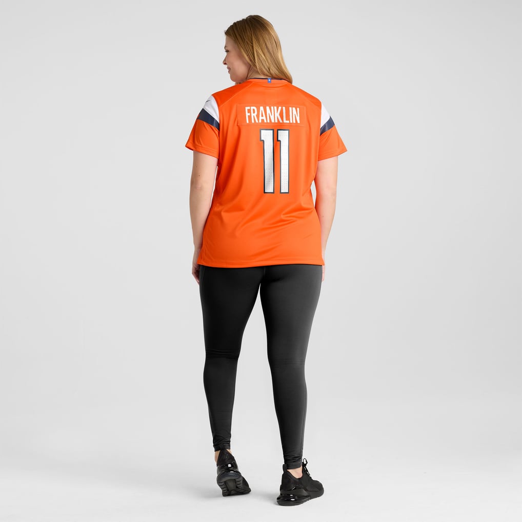 Women's Denver Broncos Troy Franklin Orange Team Game Jersey
