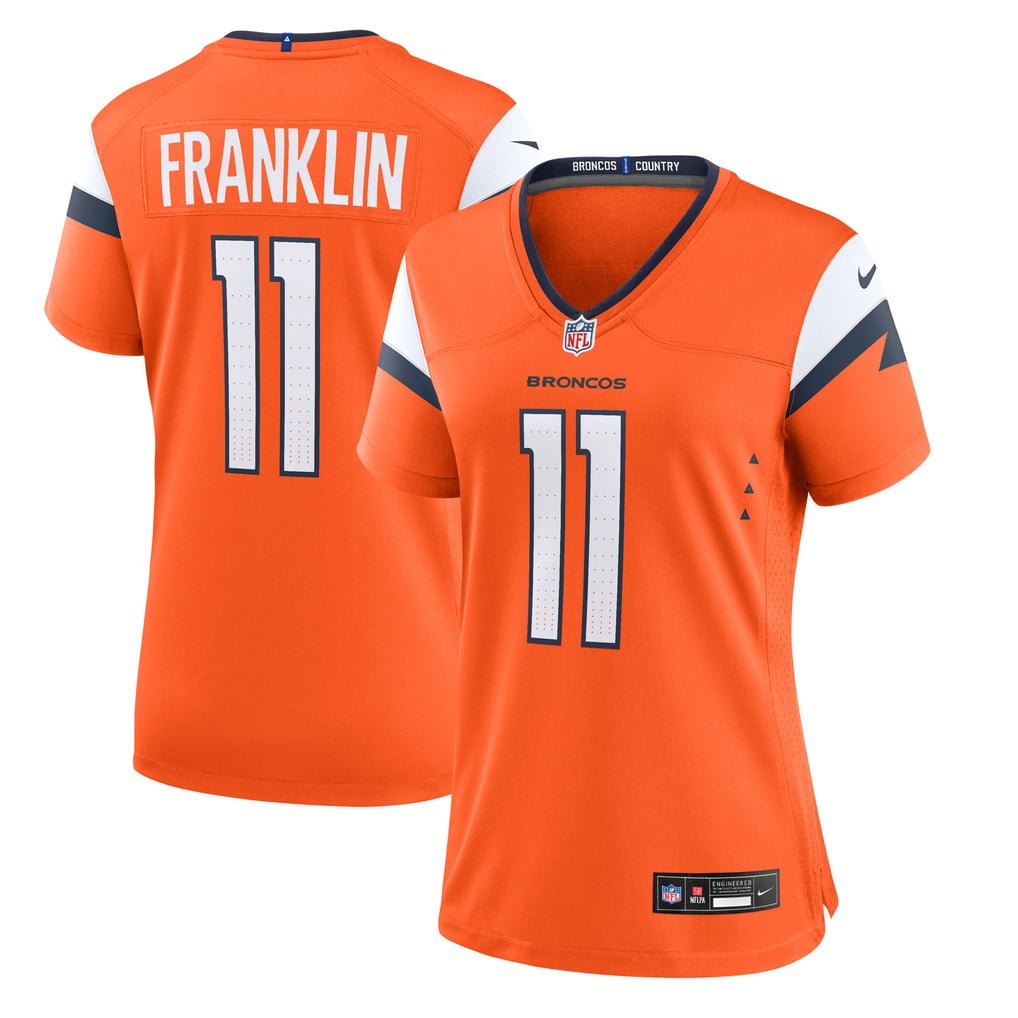 Women's Denver Broncos Troy Franklin Orange Team Game Jersey