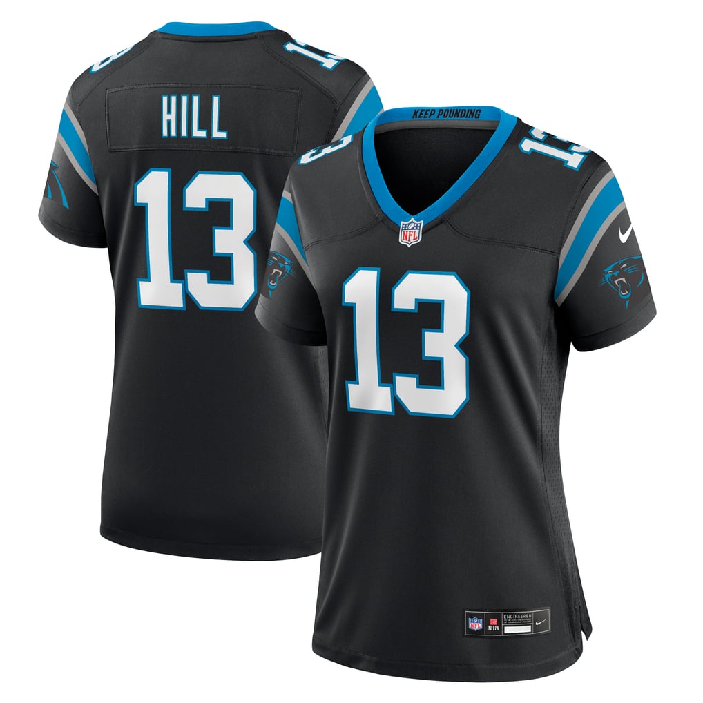 Women's Carolina Panthers Troy Hill Black Team Game Jersey