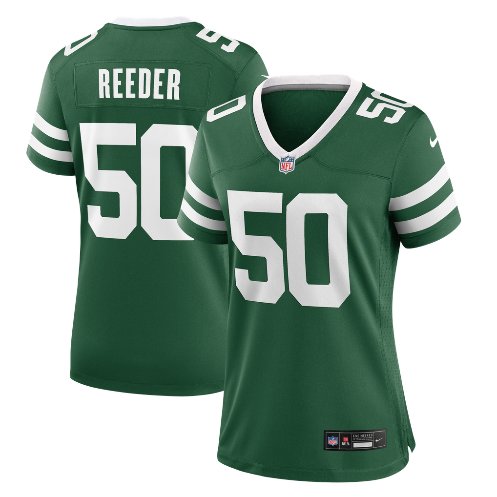 Women's New York Jets Troy Reeder Legacy Green Team Game Jersey