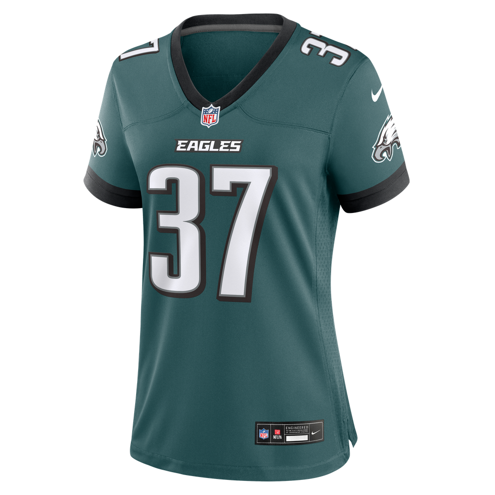 Women's Philadelphia Eagles Tucker Large Midnight Green Team Game Jersey