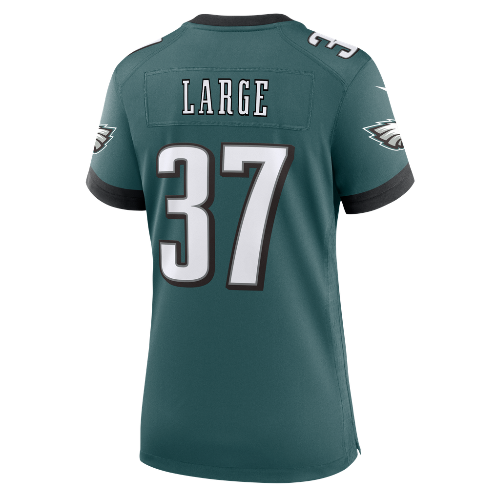 Women's Philadelphia Eagles Tucker Large Midnight Green Team Game Jersey