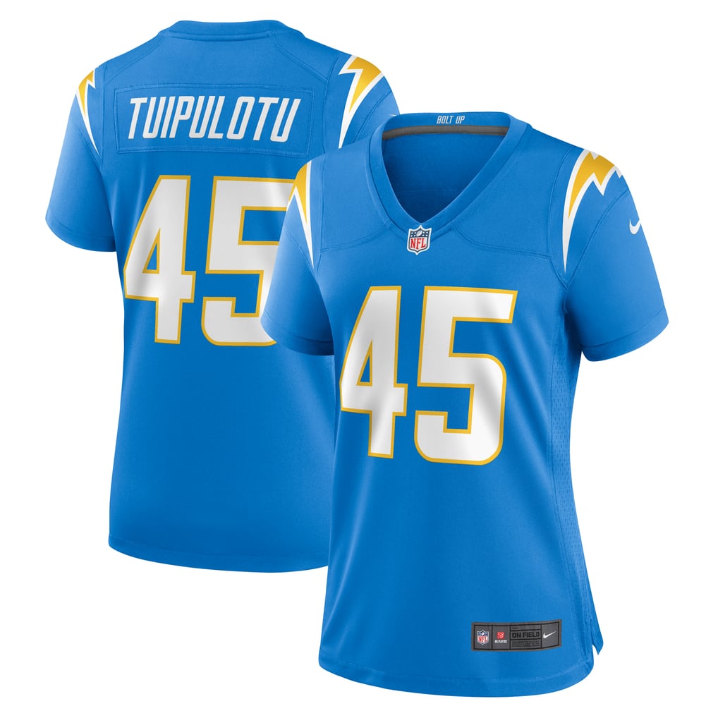 Women's Los Angeles Chargers Tuli Tuipulotu Powder Blue Team Game Jersey
