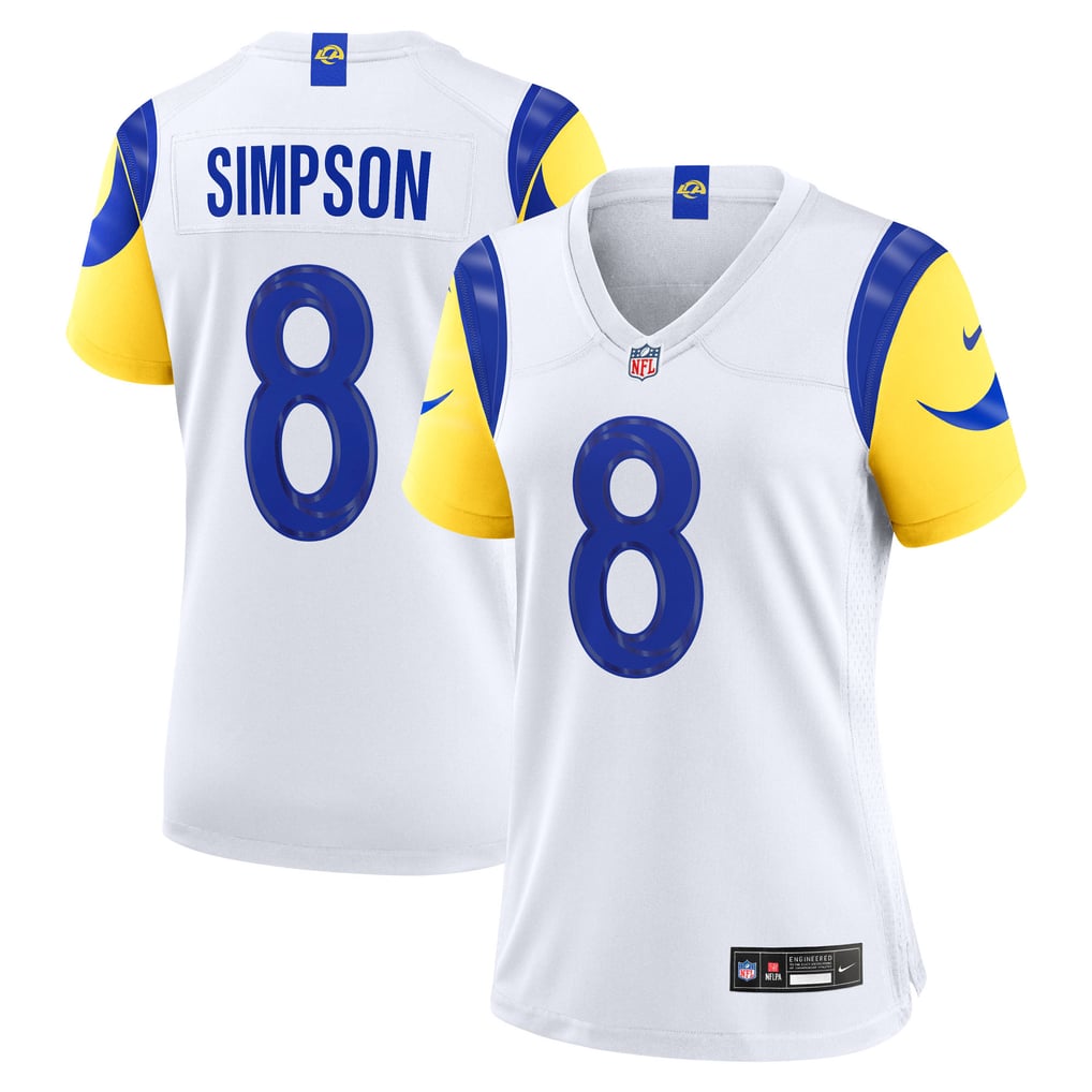 Women's Los Angeles Rams Ty Simpson White Game Jersey