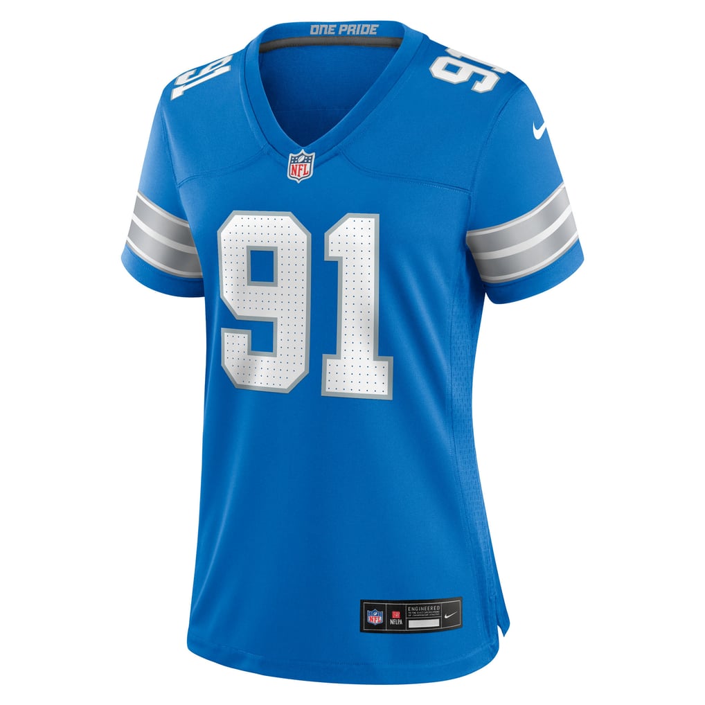 Women's Detroit Lions Tyleik Williams Blue Team Game Jersey