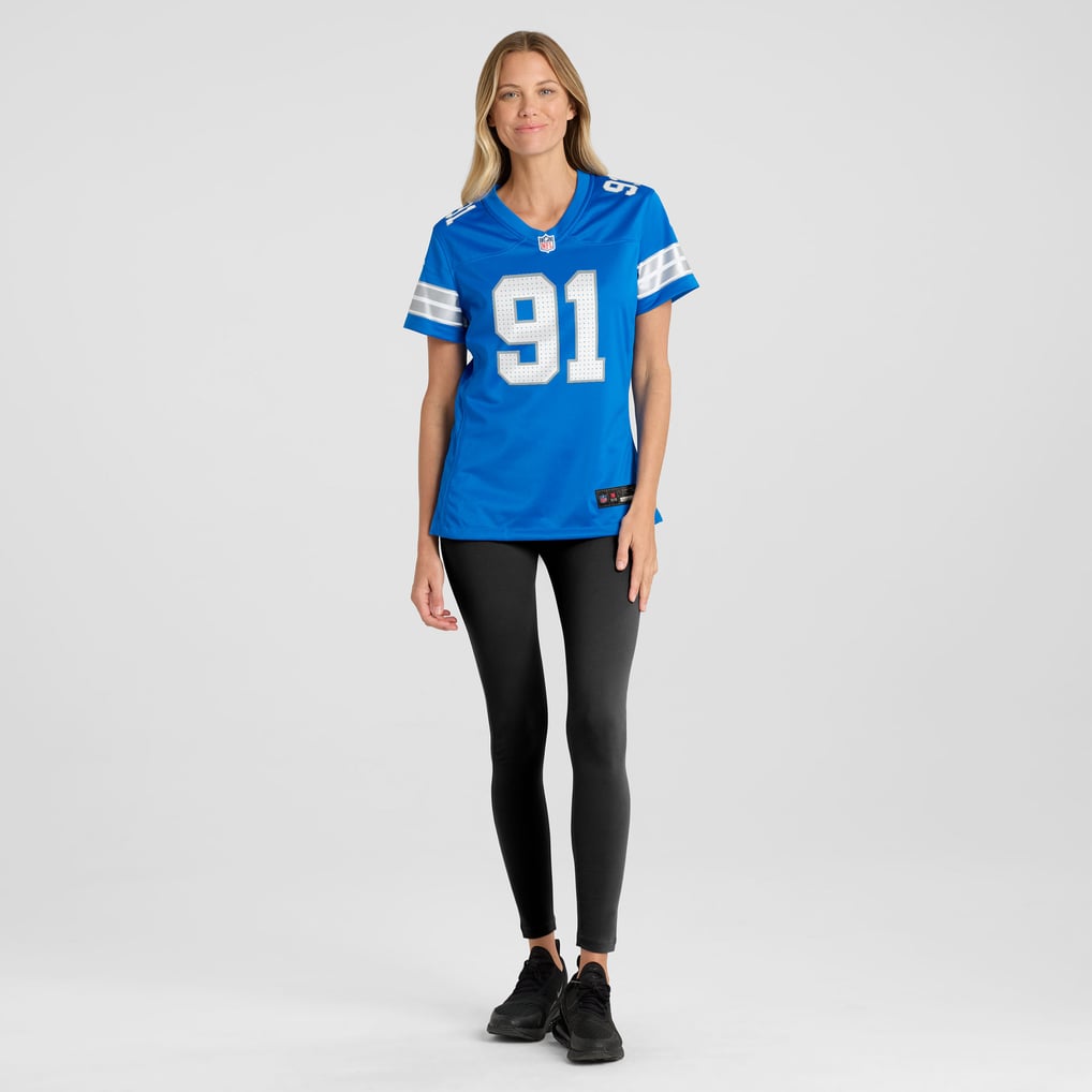 Women's Detroit Lions Tyleik Williams Blue Team Game Jersey