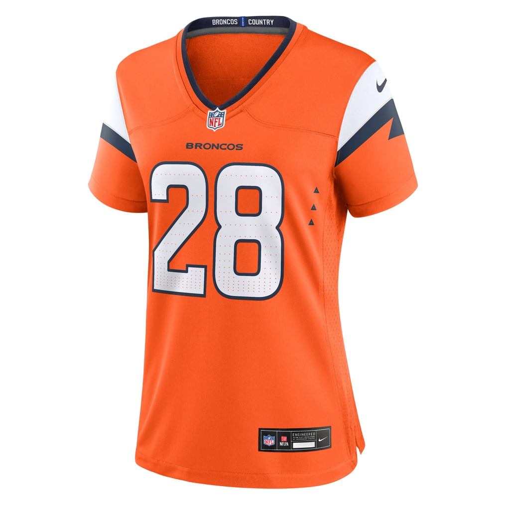 Women's Denver Broncos Tyler Badie Orange Team Game Jersey
