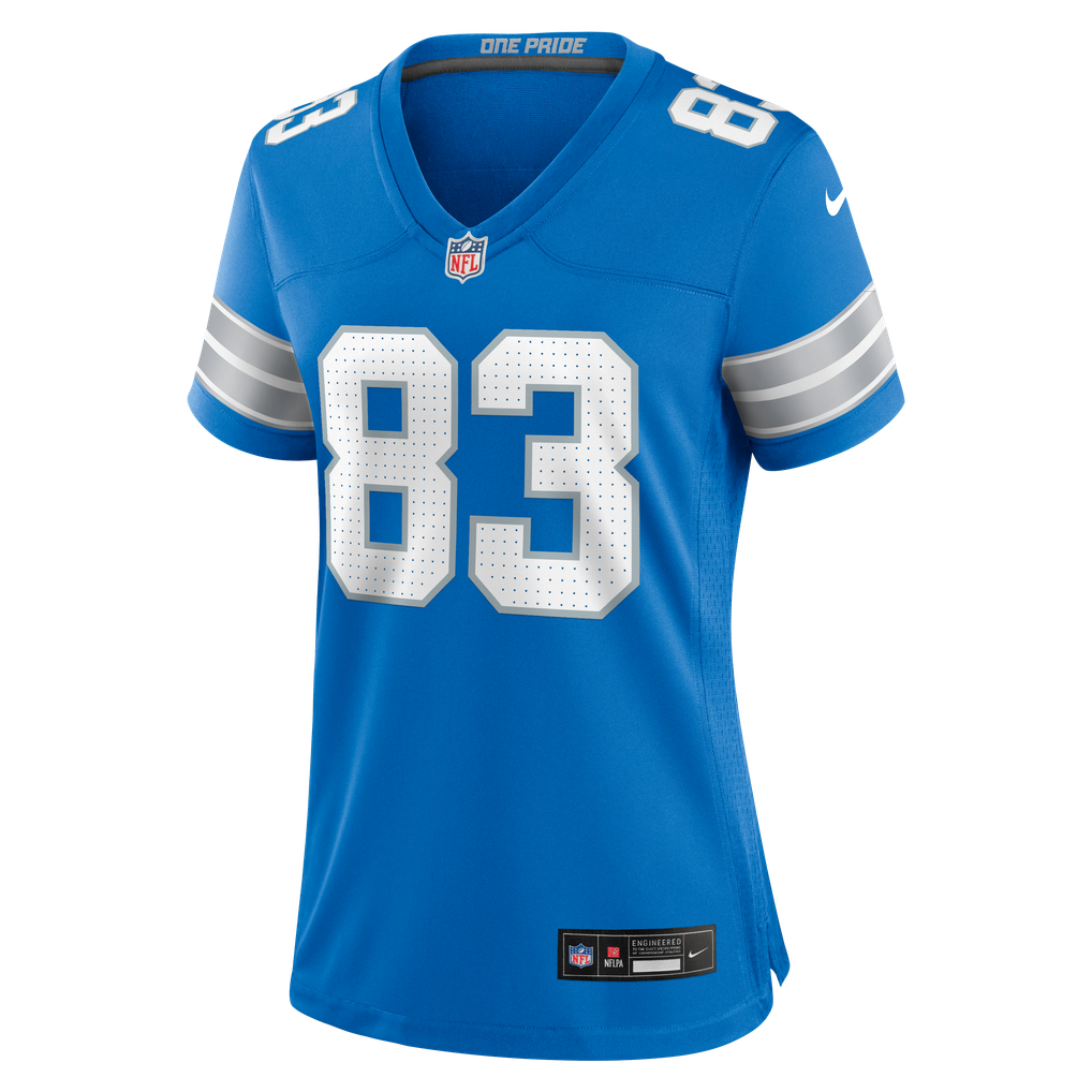 Women's Detroit Lions Tyler Conklin Blue Team Game Jersey
