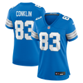 Women's Detroit Lions Tyler Conklin Blue Team Game Jersey