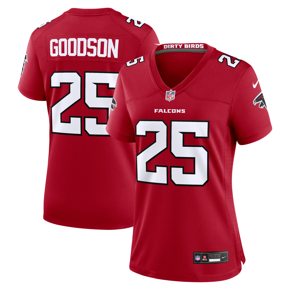 Women's Atlanta Falcons Tyler Goodson Red Team Game Jersey