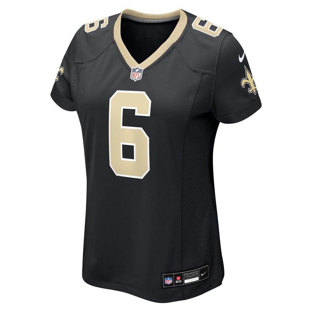 Women's New Orleans Saints Tyler Shough Black Game Jersey