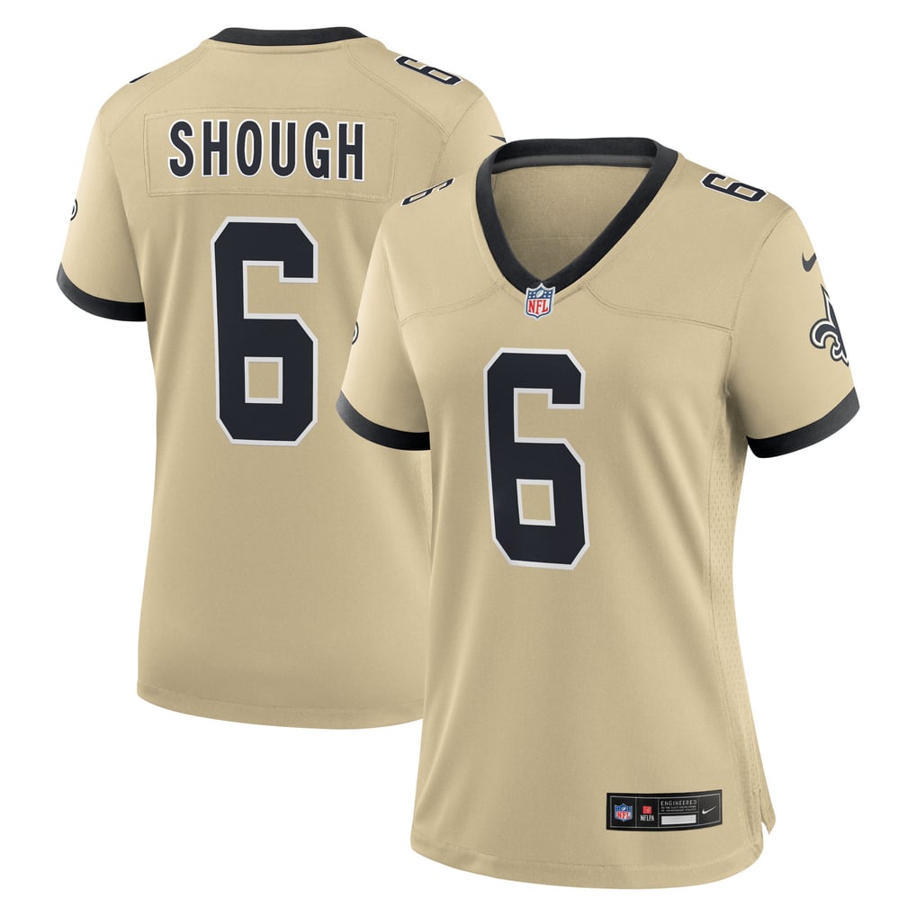 Women's New Orleans Saints Tyler Shough Gold Alternate Game Player Jersey