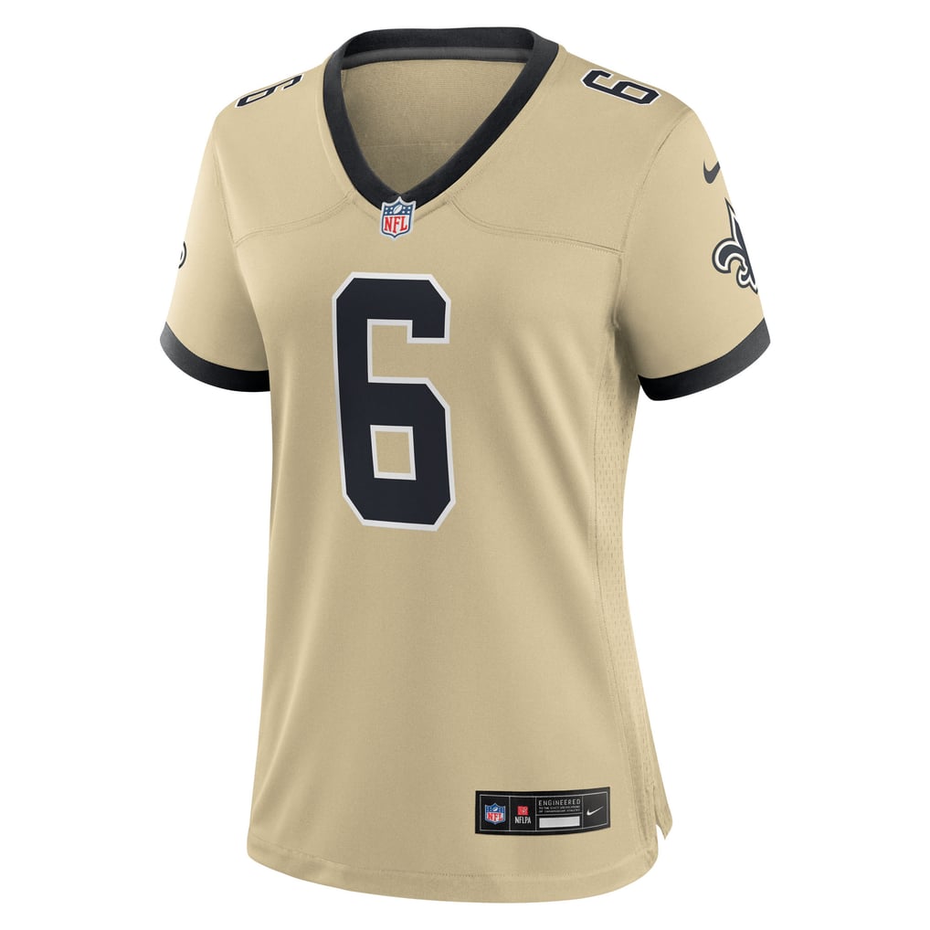 Women's New Orleans Saints Tyler Shough Gold Alternate Game Player Jersey