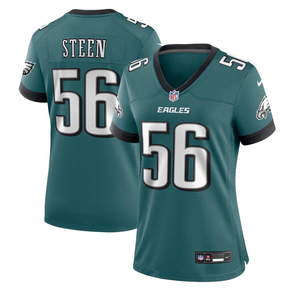 Women's Philadelphia Eagles Tyler Steen Midnight Green Team Game Jersey