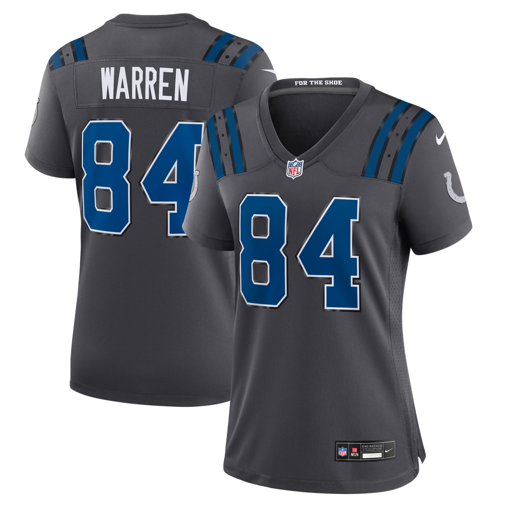 Women's Indianapolis Colts Tyler Warren Anthracite 2026 Rivalries Collection Game Jersey