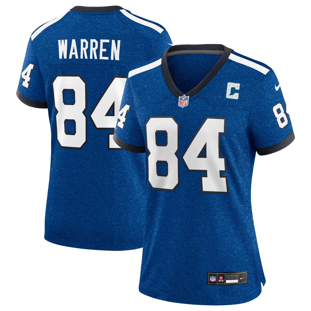 Women's Indianapolis Colts Tyler Warren Heather Royal Alternate 2 Indiana Nights Game Jersey