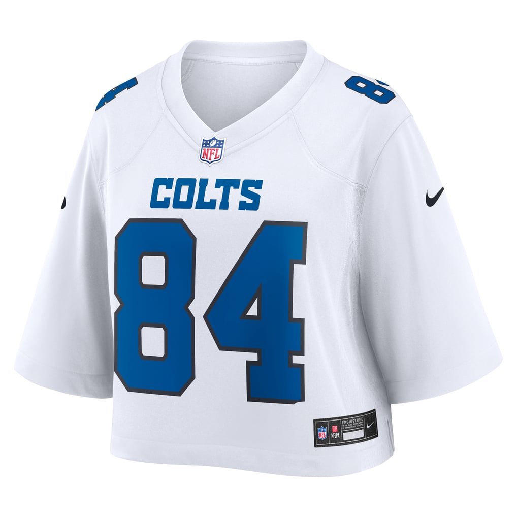 Women's Indianapolis Colts Tyler Warren White Cropped Fashion Game Jersey