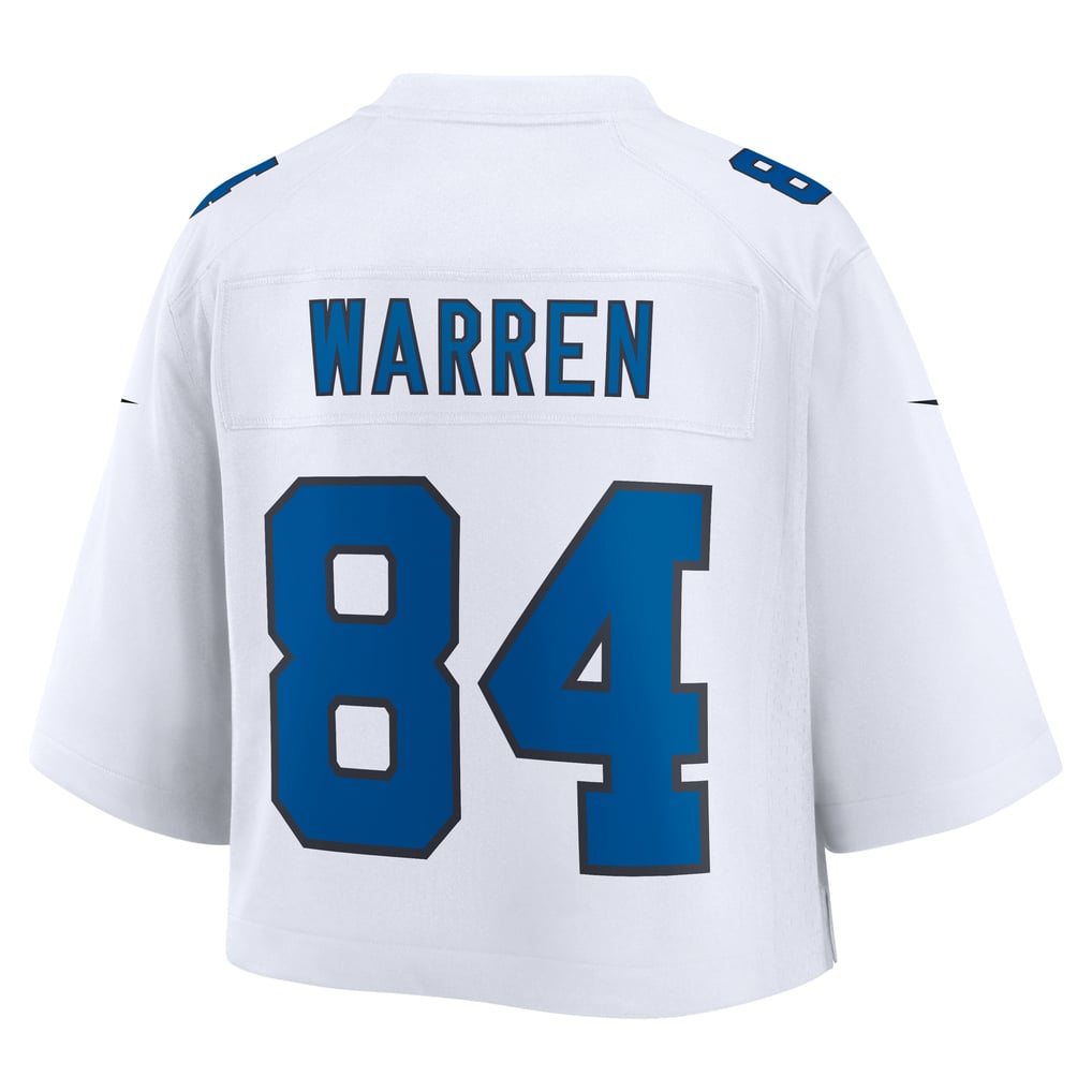 Women's Indianapolis Colts Tyler Warren White Cropped Fashion Game Jersey