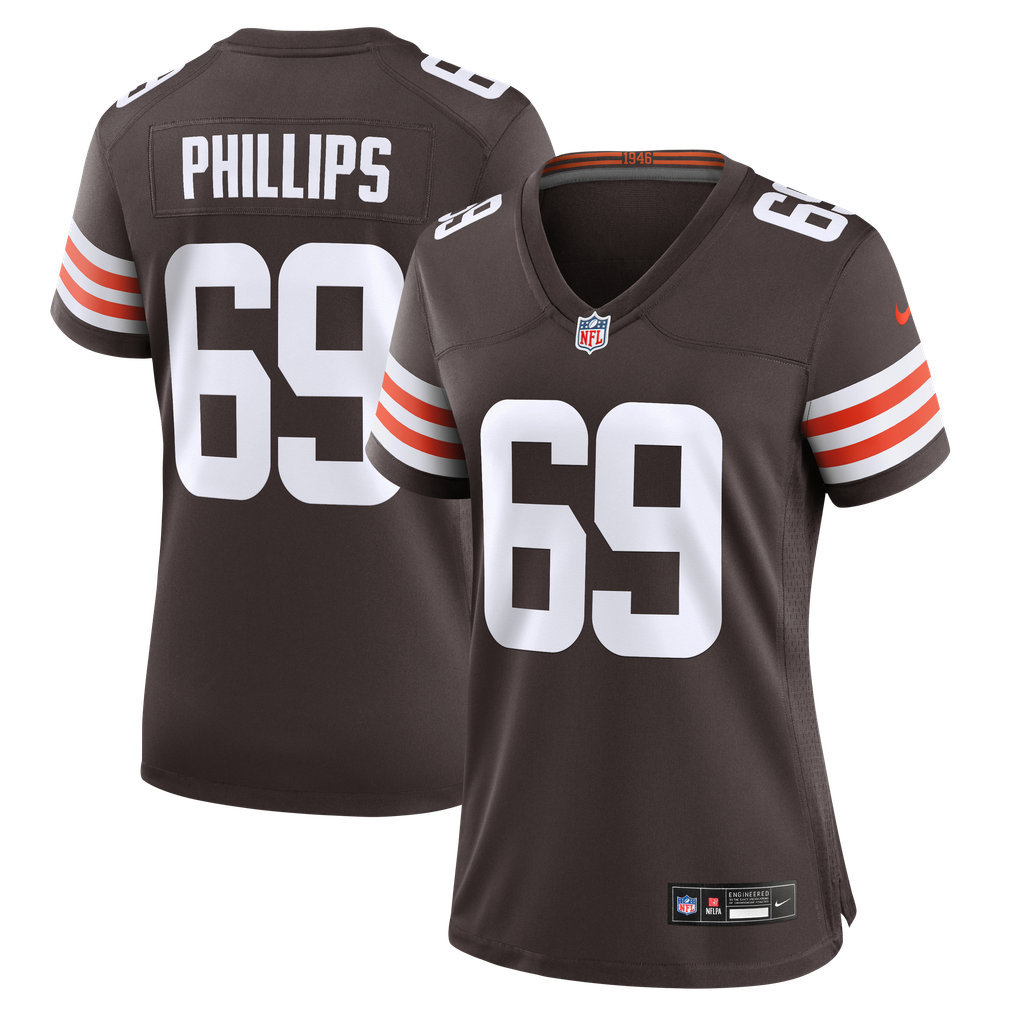 Women's Cleveland Browns Tyre Phillips Brown Team Game Jersey