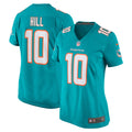 Women's Miami Dolphins Tyreek Hill Aqua Player Jersey