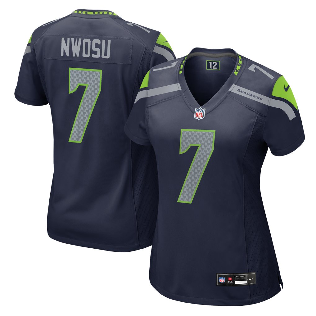 Women's Seattle Seahawks Uchenna Nwosu College Navy Team Game Jersey