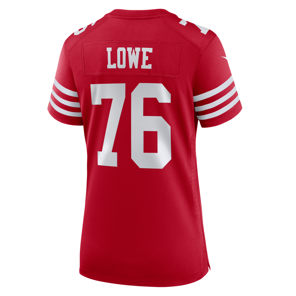 Women's San Francisco 49ers Vederian Lowe Scarlet Team Game Jersey