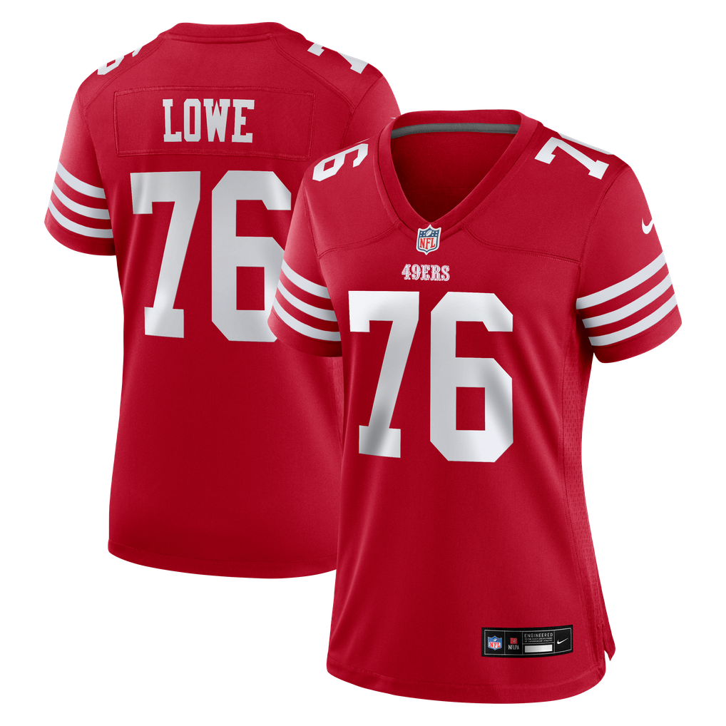 Women's San Francisco 49ers Vederian Lowe Scarlet Team Game Jersey