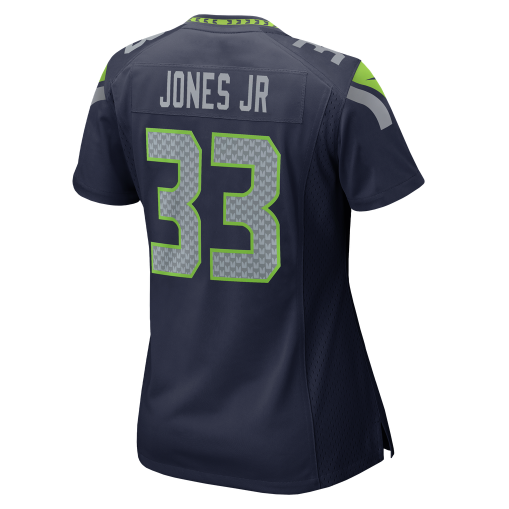 Women's Seattle Seahawks Velus Jones Jr. College Navy Team Game Jersey
