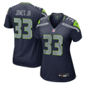 Women's Seattle Seahawks Velus Jones Jr. College Navy Team Game Jersey