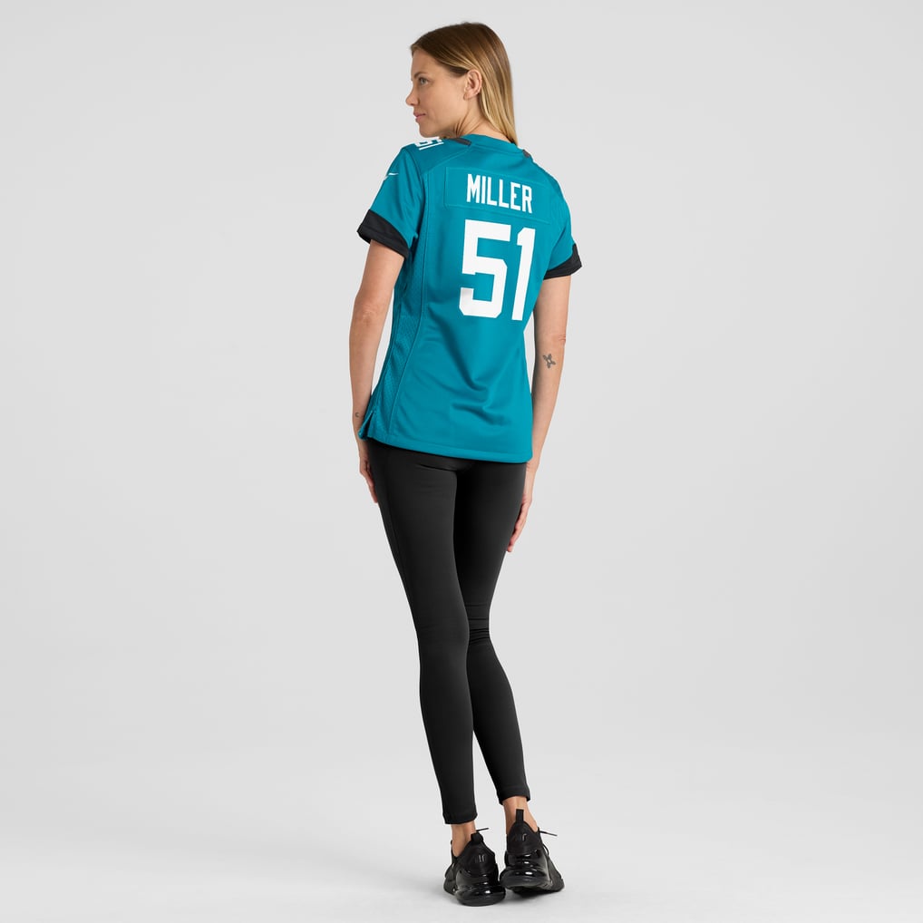 Women's Jacksonville Jaguars Ventrell Miller Teal Game Jersey