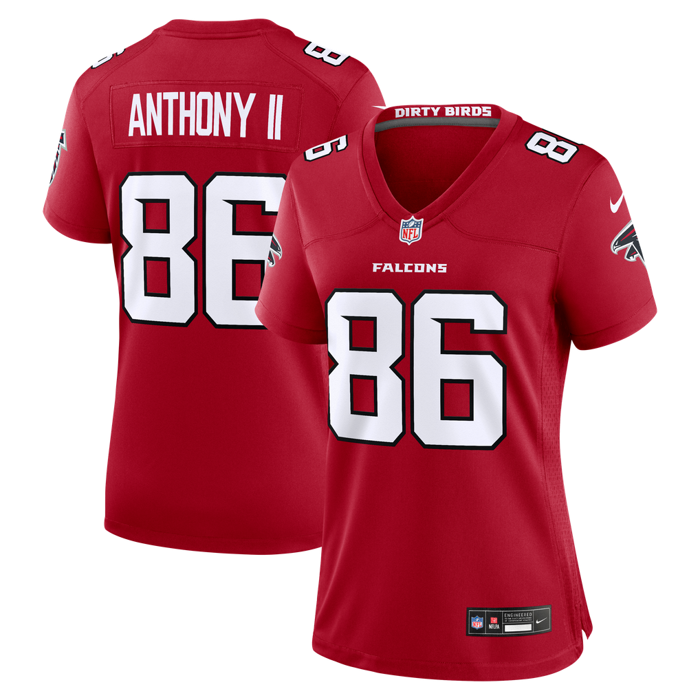 Women's Atlanta Falcons Vinny Anthony II Red Team Game Jersey