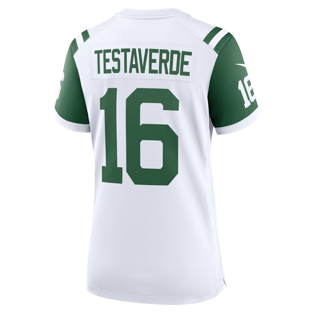 Women's New York Jets Vinny Testaverde White Classic Alternate Retired Player Game Jersey