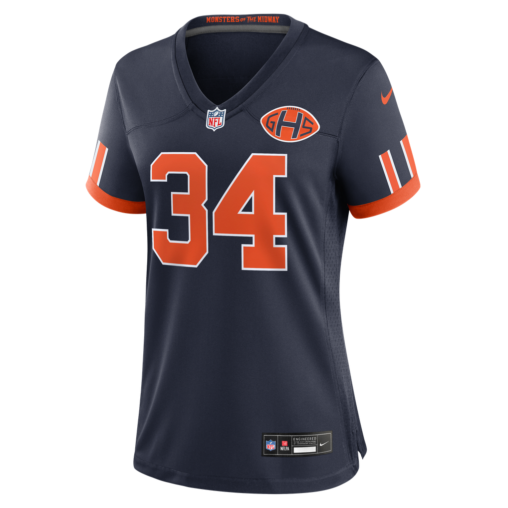 Women's Chicago Bears Walter Payton Navy 2026 Rivalries Collection Game Jersey