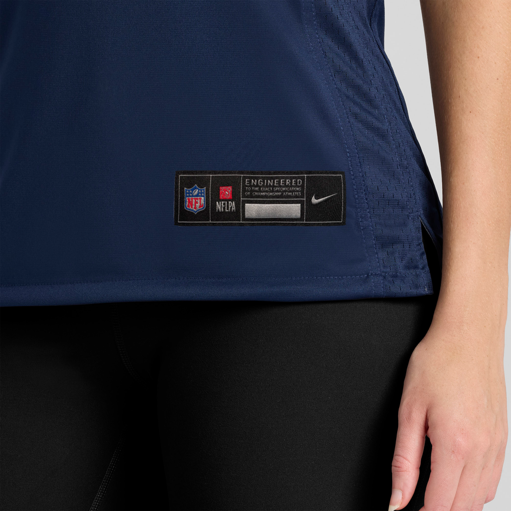 Women's New England Patriots Walter Rouse Navy Team Game Jersey