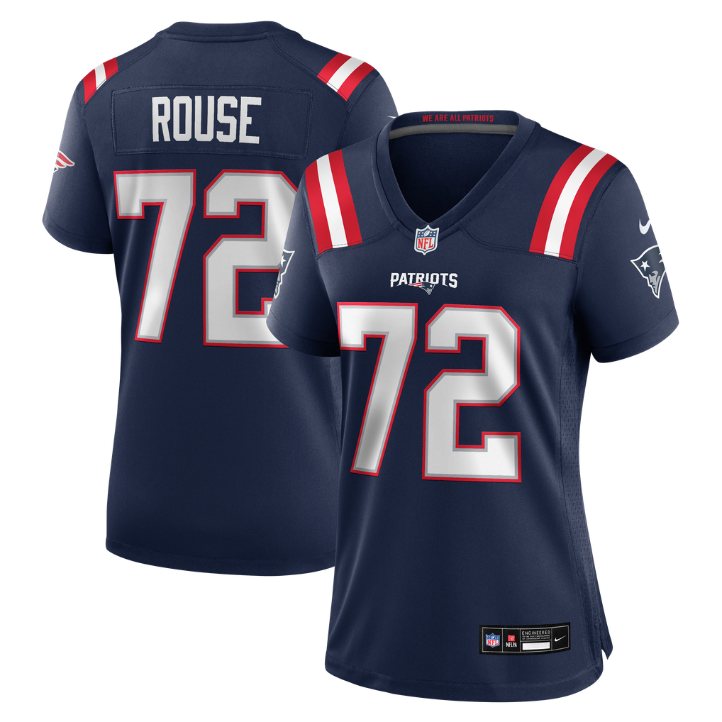 Women's New England Patriots Walter Rouse Navy Team Game Jersey