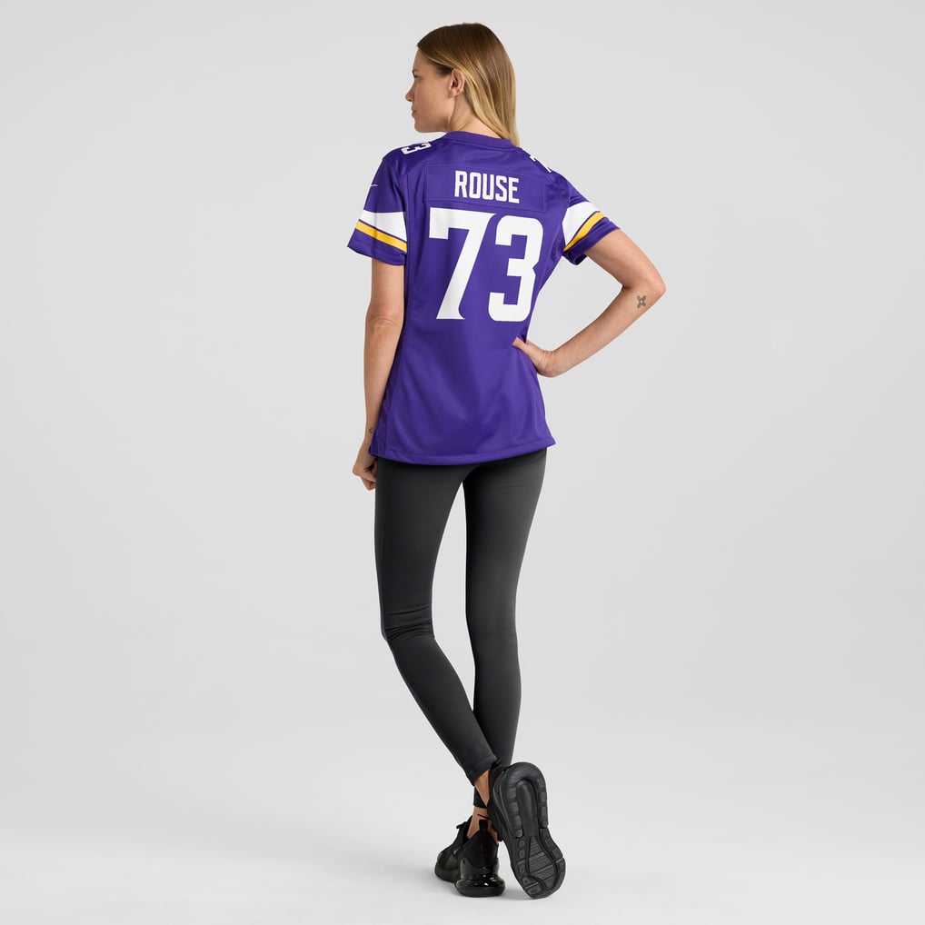 Women's Minnesota Vikings Walter Rouse Purple Team Game Jersey
