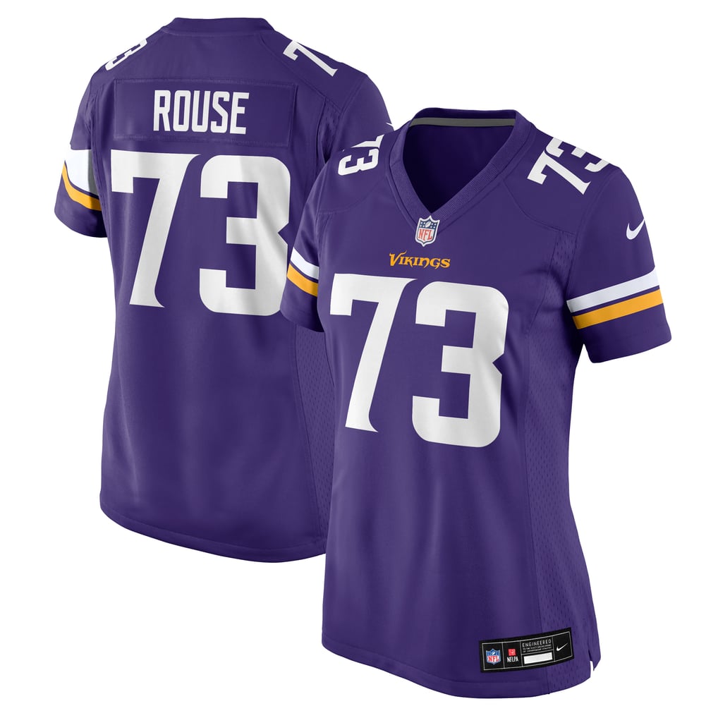 Women's Minnesota Vikings Walter Rouse Purple Team Game Jersey