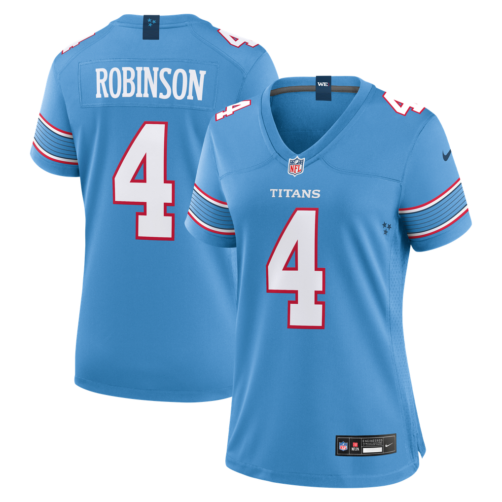 Women's Tennessee Titans Wan'Dale Robinson Light Blue Team Game Jersey