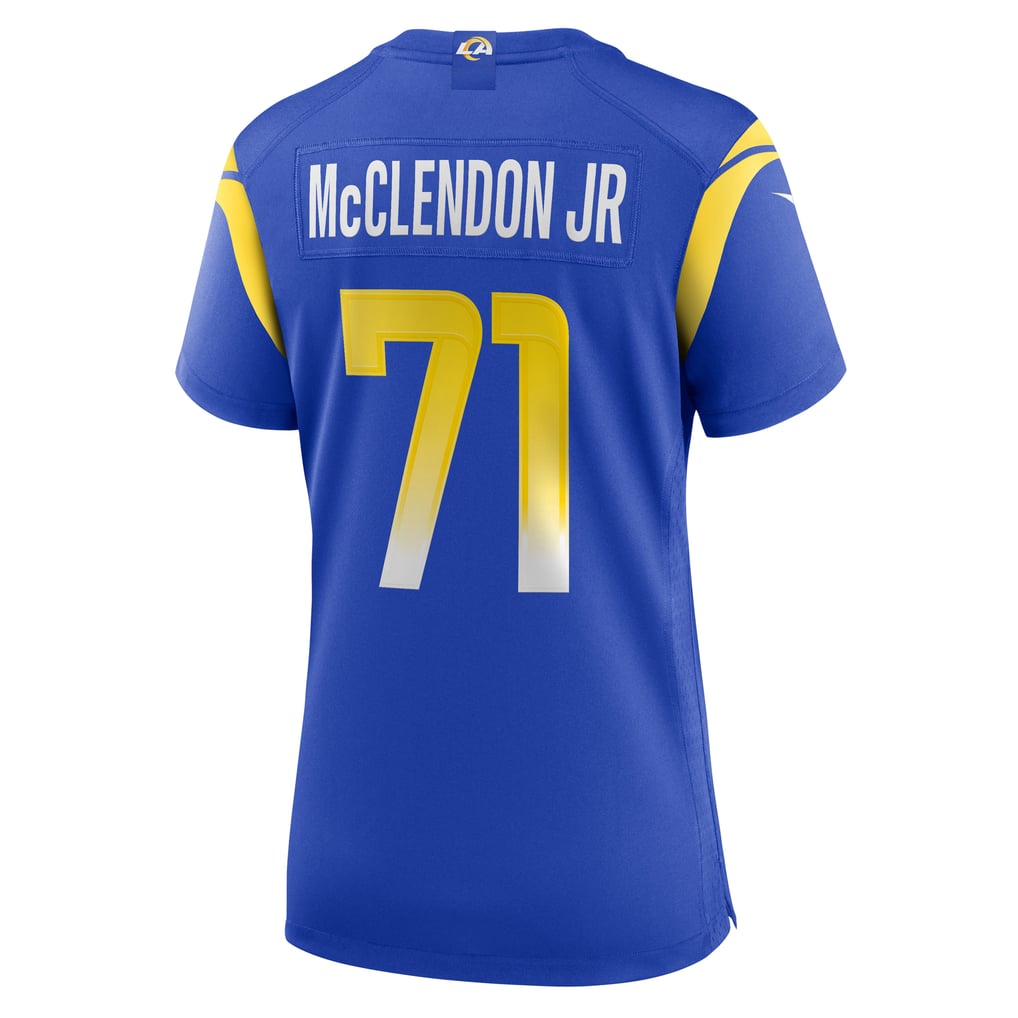 Women's Los Angeles Rams Warren McClendon Jr. Royal Team Game Jersey