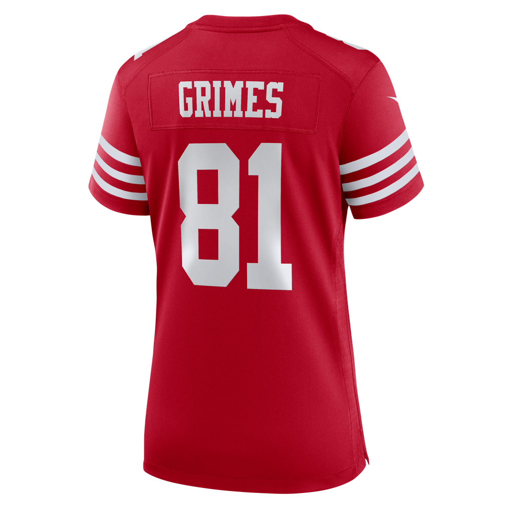 Women's San Francisco 49ers Wesley Grimes Scarlet Team Game Jersey