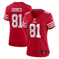 Women's San Francisco 49ers Wesley Grimes Scarlet Team Game Jersey